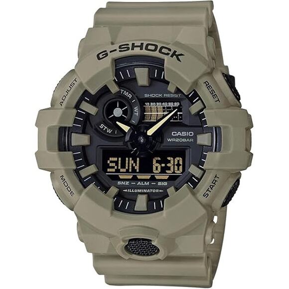 NWT G-Shock Men's Analog-Digital Beige Resin Strap Watch 53mm-Beige/Black - Picture 1 of 4